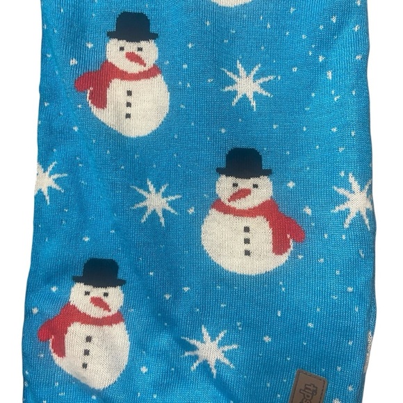 Tipsy Elves WOMEN'S SNAZZY SNOWMAN CARDIGAN SWEATER Size L Light Blue Holiday - Picture 4 of 12